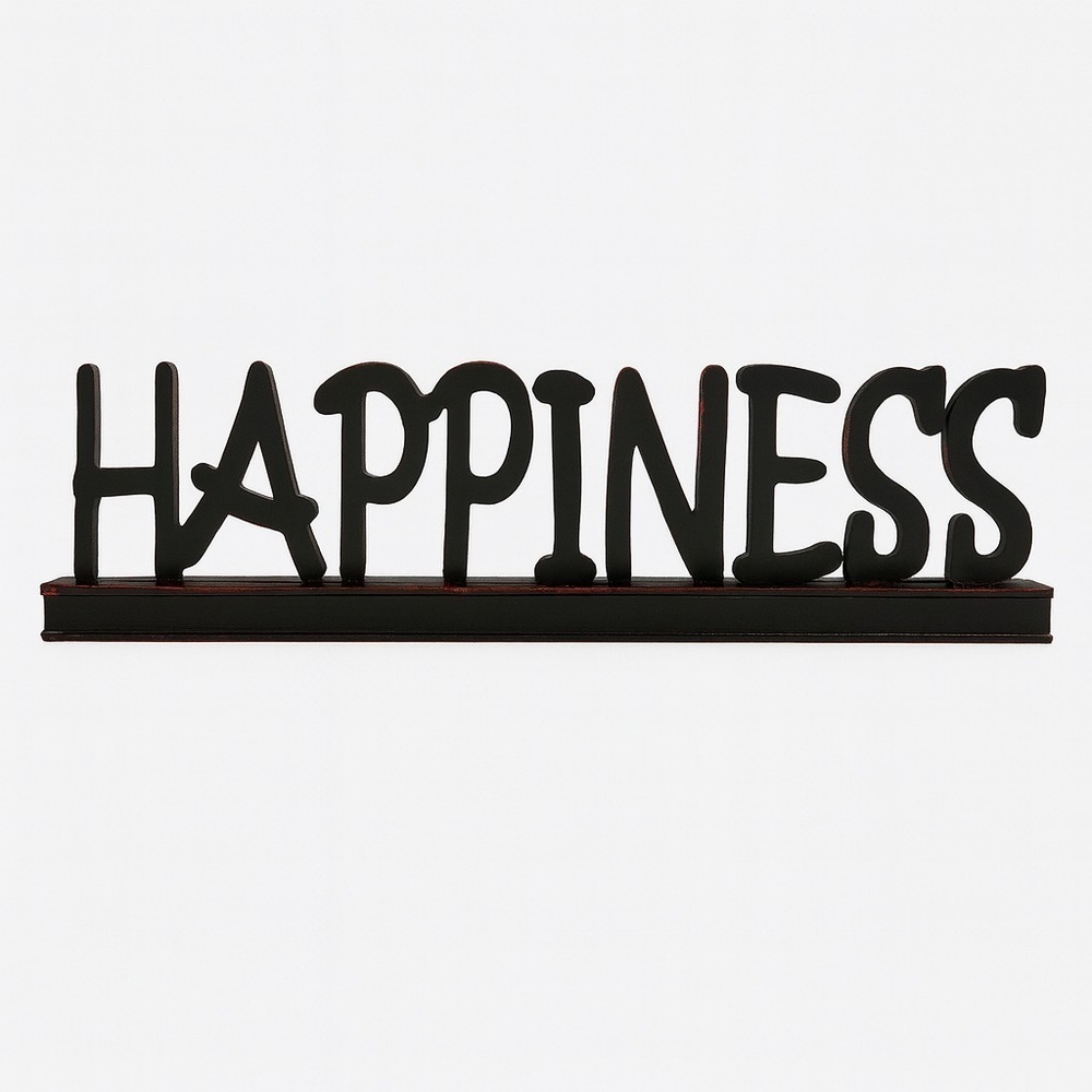 Black Happiness Sign